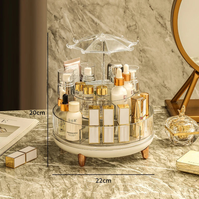 New Transparent Makeup Organizers with 360 Degree Rotation
