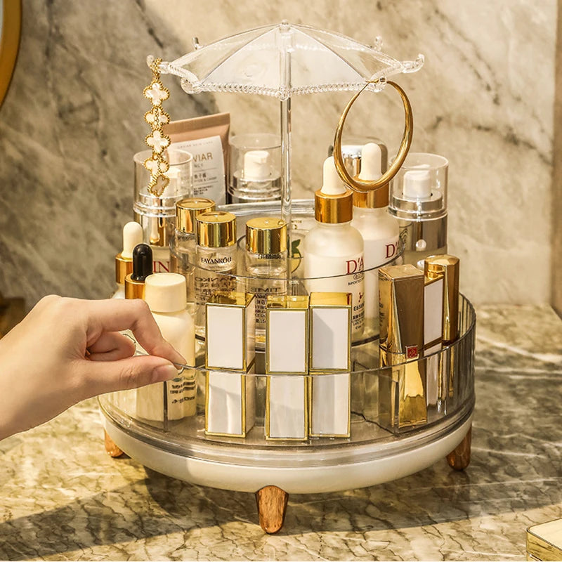 New Transparent Makeup Organizers with 360 Degree Rotation