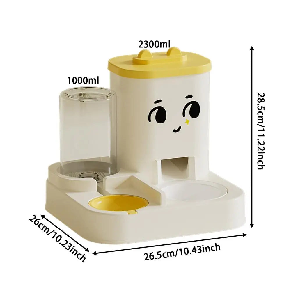 2-in-1 Pet Automatic Feeder Dog Cat Drinking Large Capacity