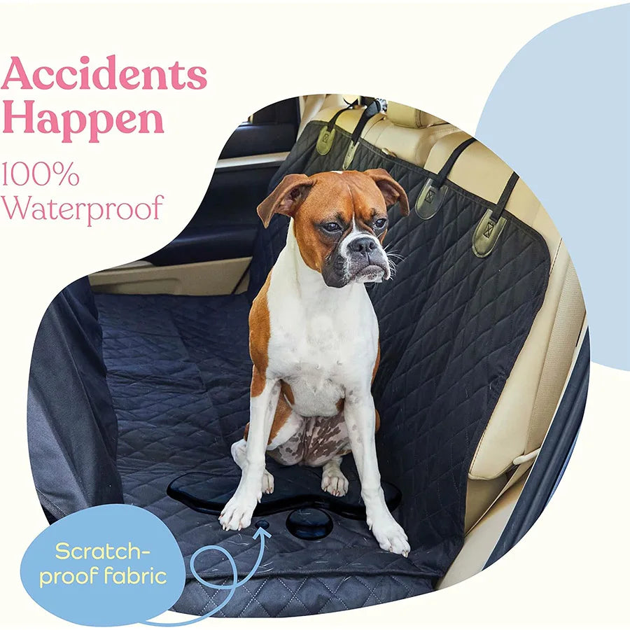 Black Pet Car Mat Waterproof Stain Resistant Protects Car Interior