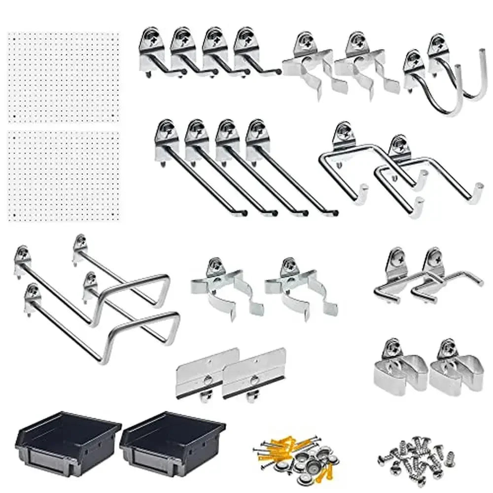 Pegboard Hooks kit Bins System Organization Storage