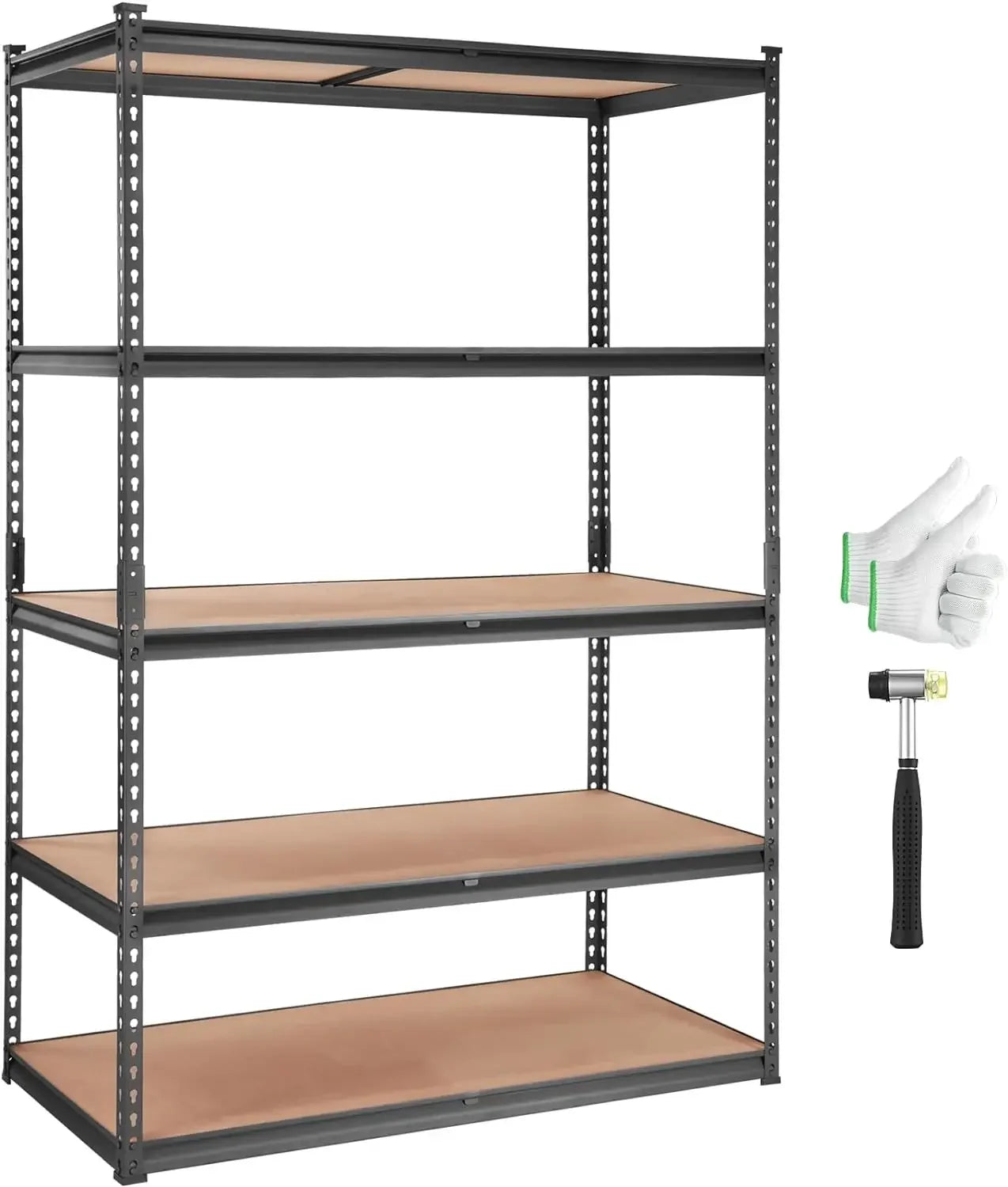 Storage Shelving Unit, 5-Tier Adjustable, 2000 lbs Capacity