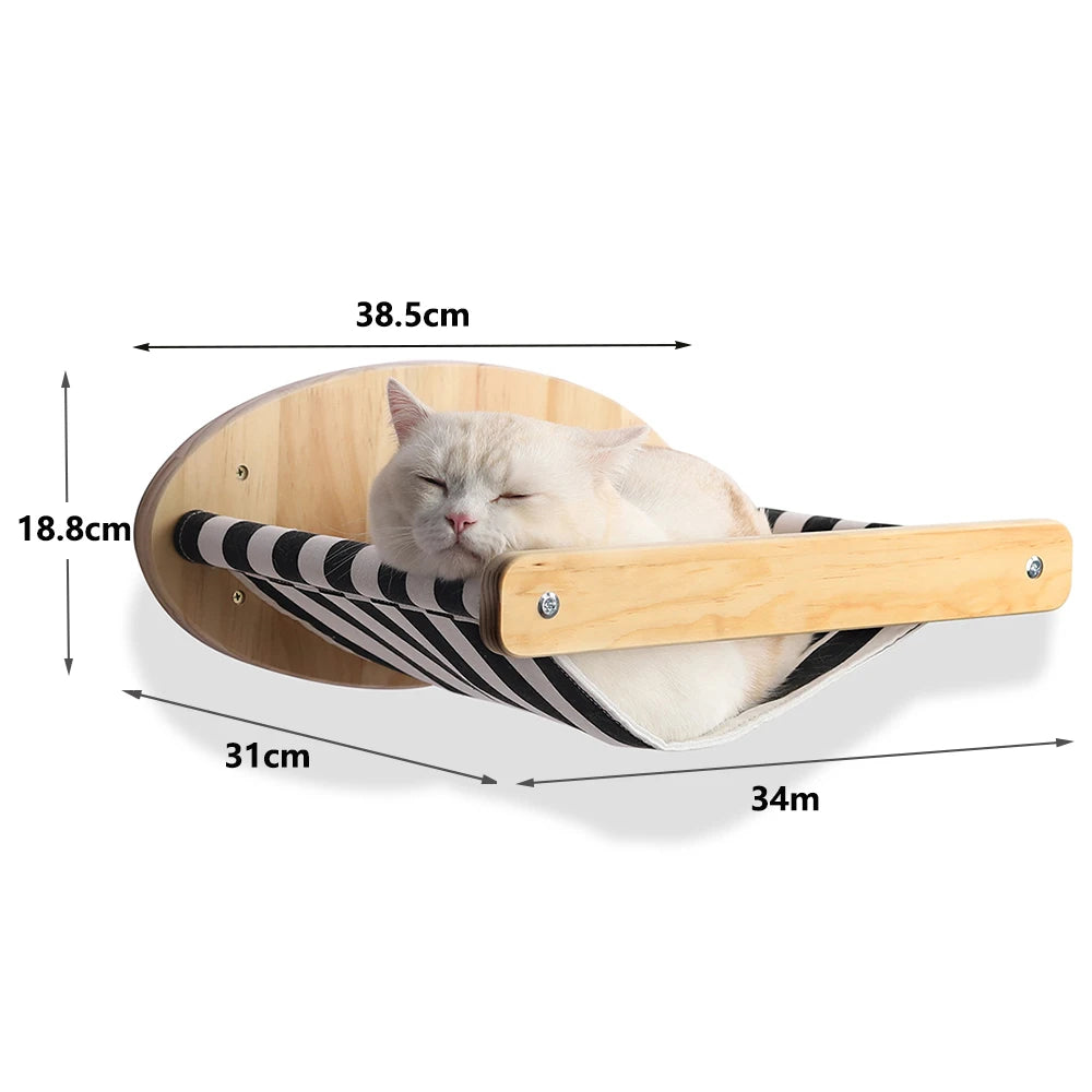 Cat Climbing Wall Mounted Shelves And Hammock