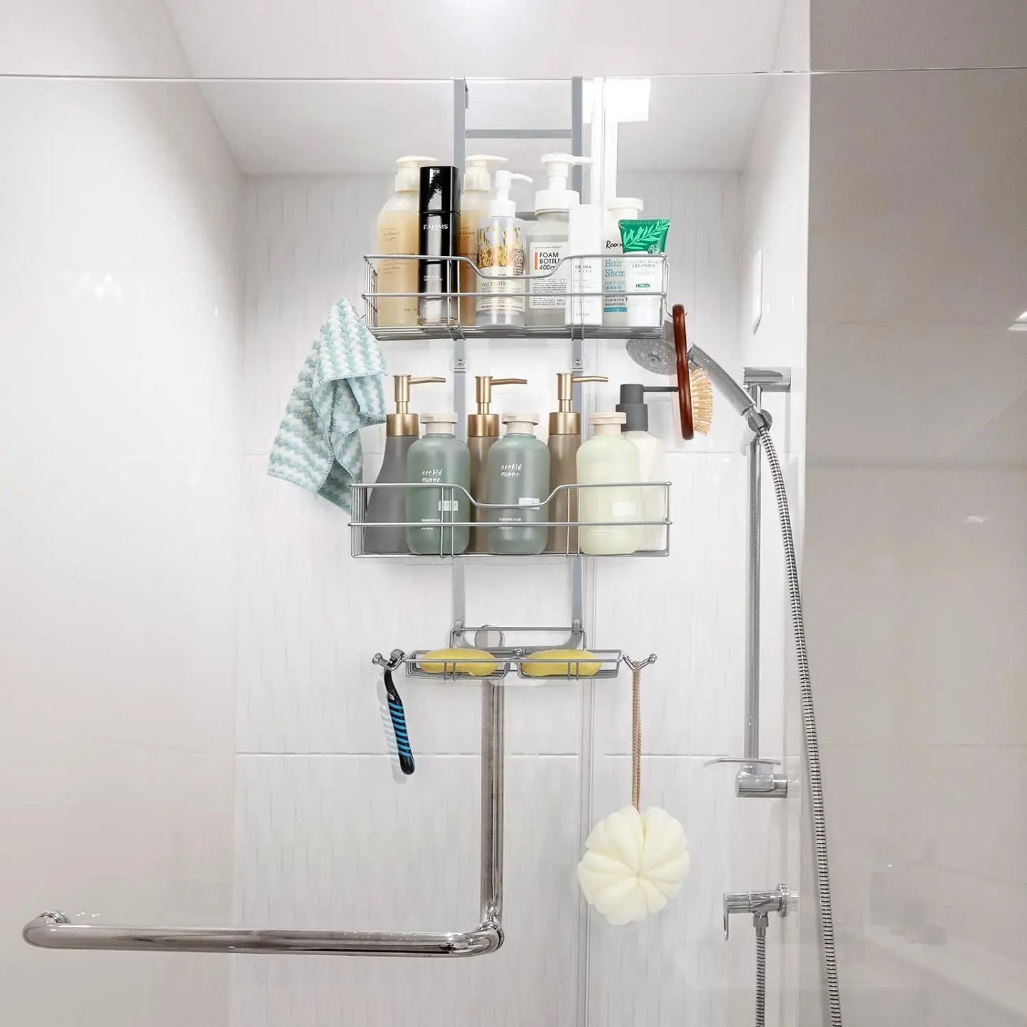 Over the Door Hanging Shower Caddy Rustproof