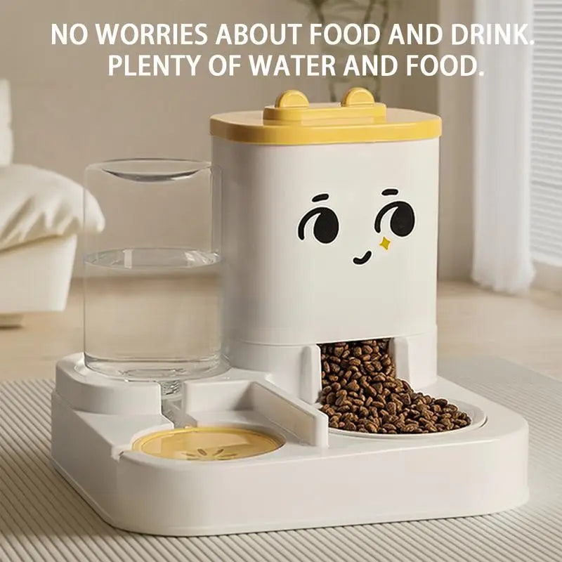 2-in-1 Pet Automatic Feeder Dog Cat Drinking Large Capacity