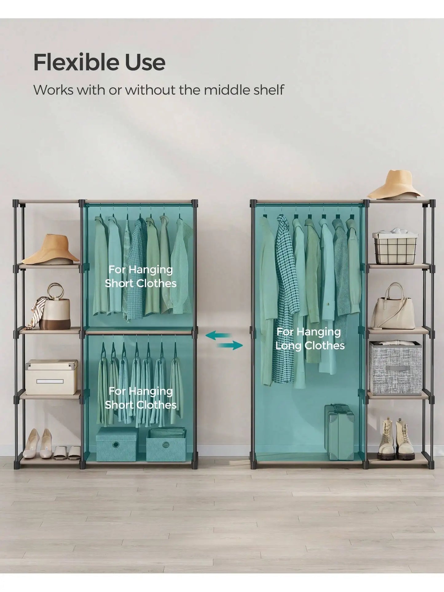 SONGMICS Portable Closet, Freestanding Closet Organizer