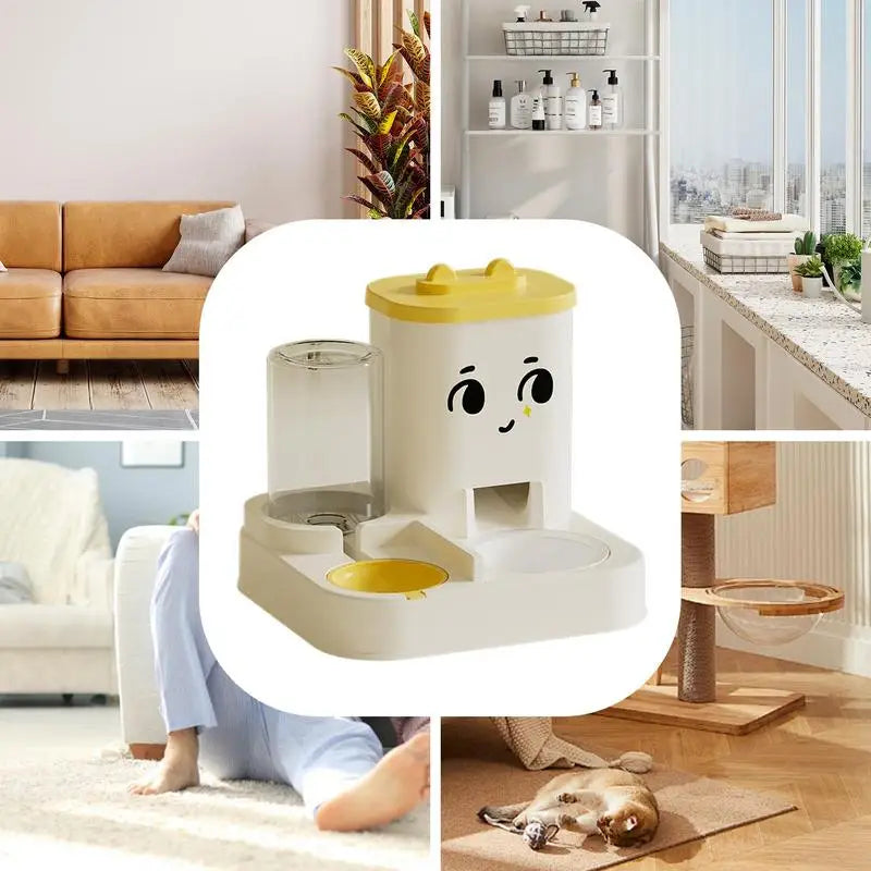 2-in-1 Pet Automatic Feeder Dog Cat Drinking Large Capacity