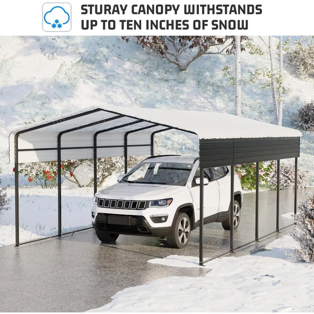 Metal Carport With Heavy Duty Galvanized Steel Roof
