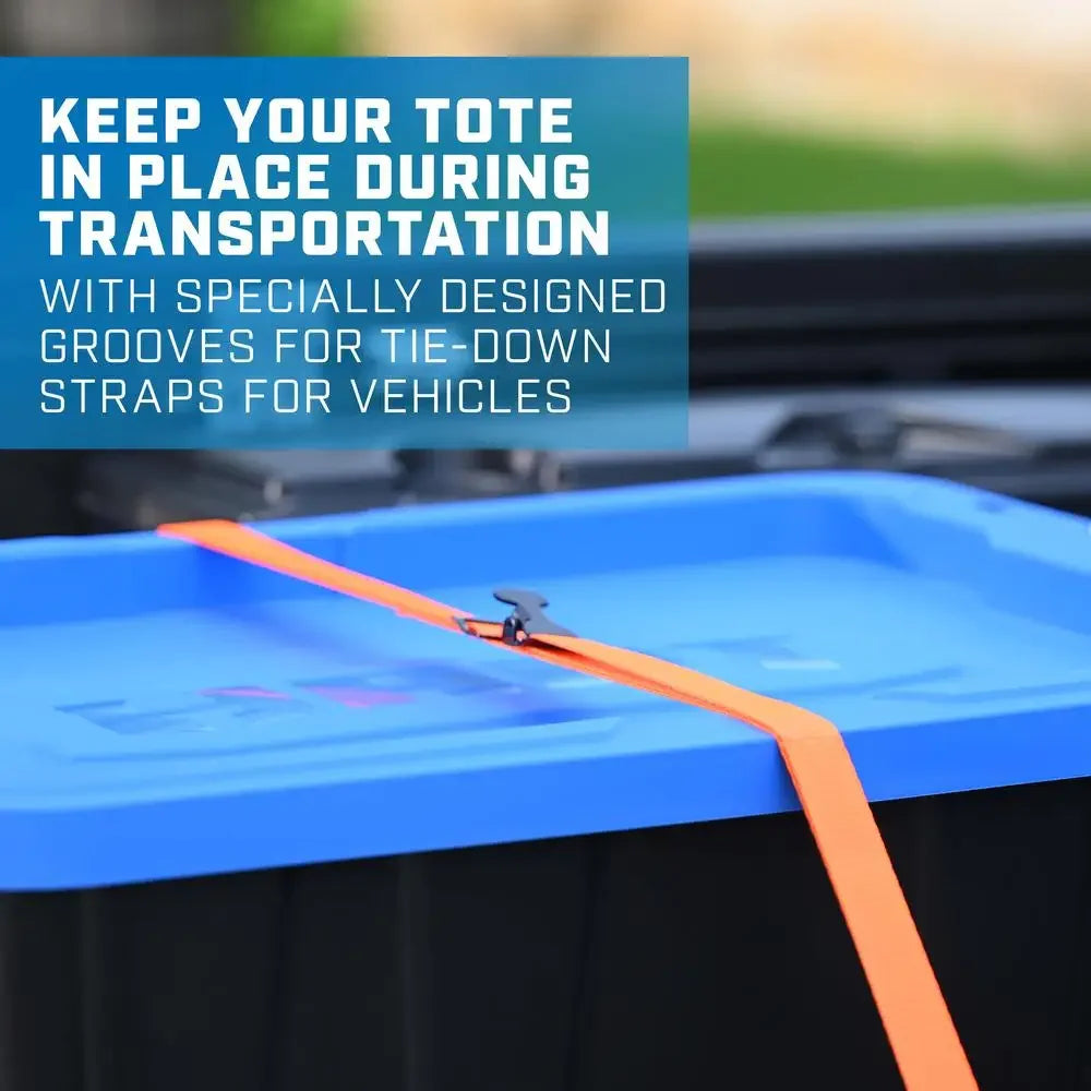 4 PACK Heavy Duty 27 Gallon Stackable Storage Bins