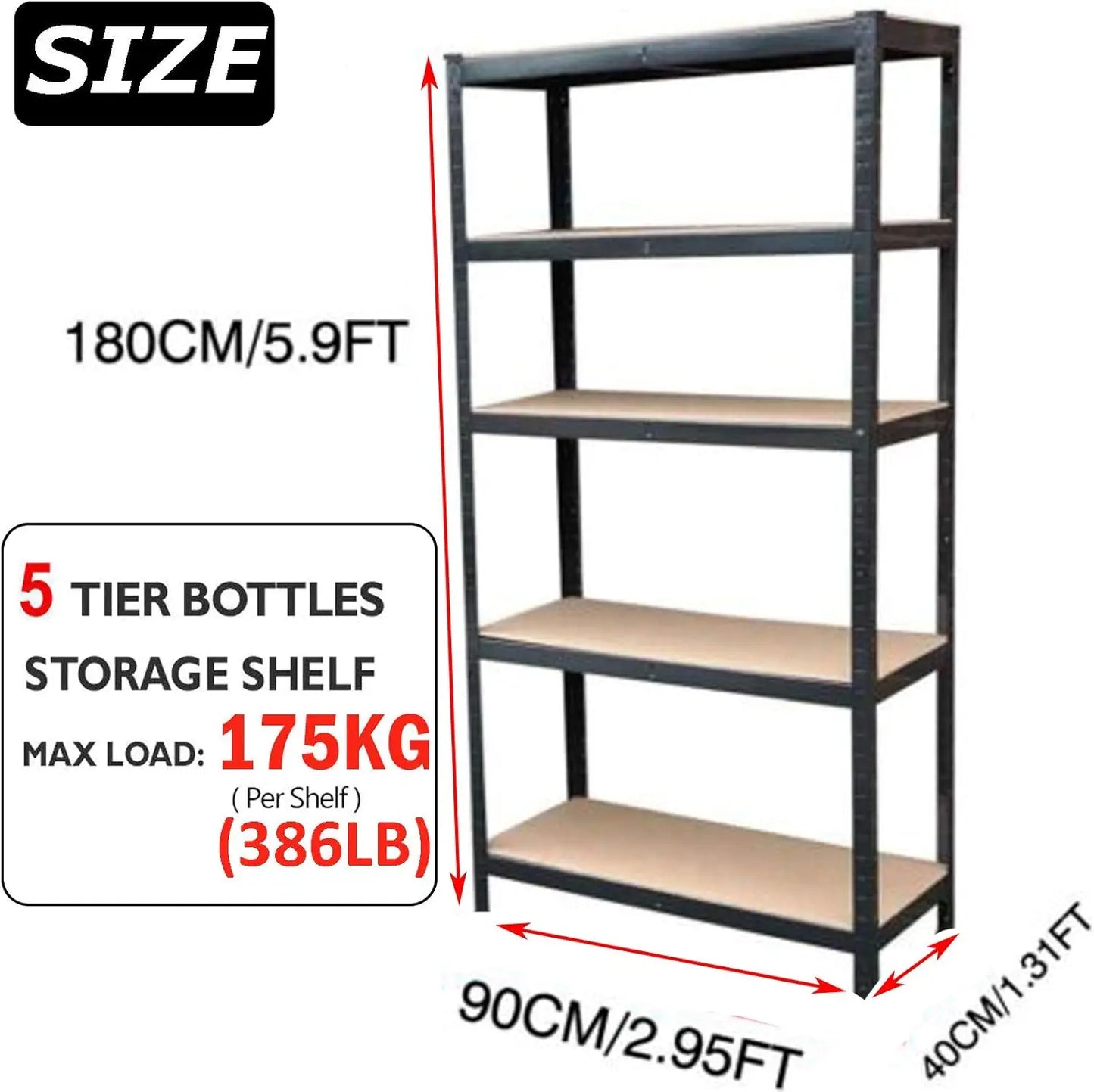 Garage Metal Shelving Units,5 Tier Boltless