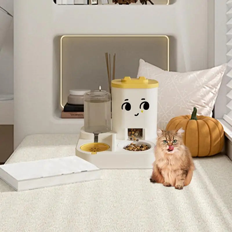 2-in-1 Pet Automatic Feeder Dog Cat Drinking Large Capacity