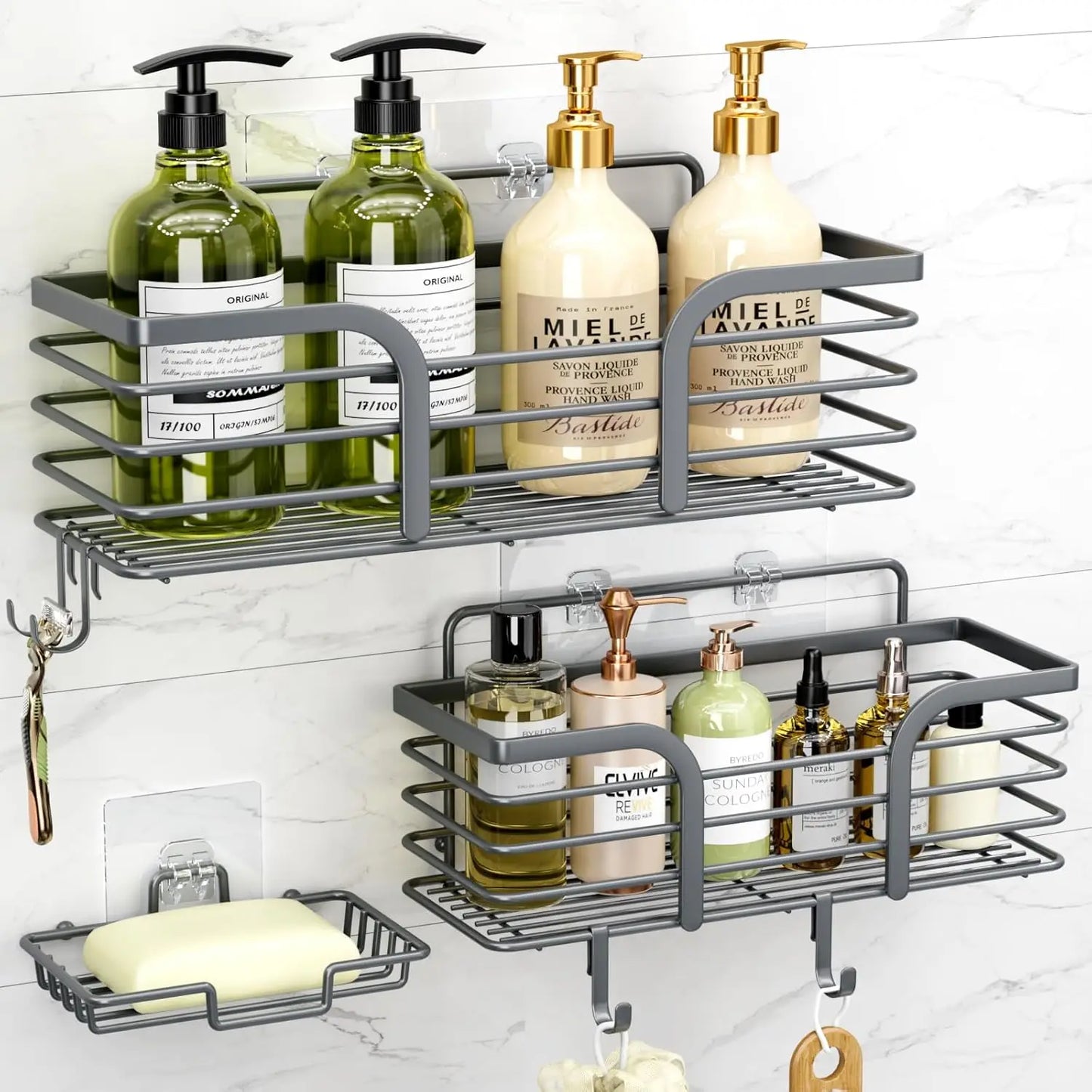 Bathroom Vanity Tray, Countertop Tray And Soap Holder, Shower Caddy