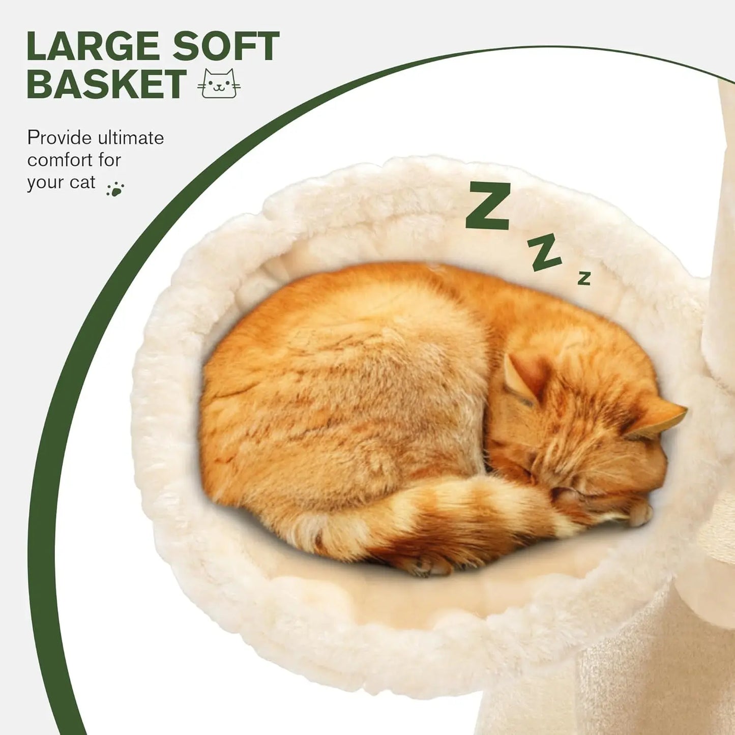 66 Inches Multi-Level Large Cat Tree Tower for Indoor Big Cats