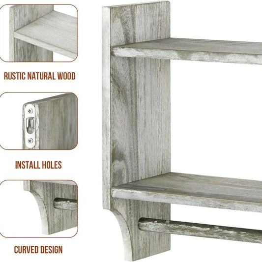 Wooden Towel Rack And Bathroom Storage Cabinet