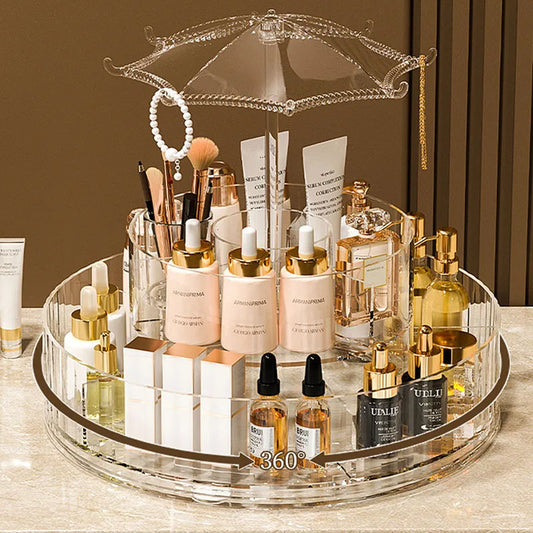 New Transparent Makeup Organizers with 360 Degree Rotation