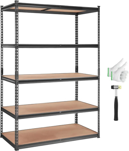 Storage Shelving Unit, 5-Tier Adjustable, 2000 lbs Capacity