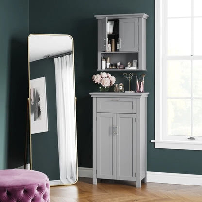 Two-Door Bathroom and Laundry Wall Mount Storage