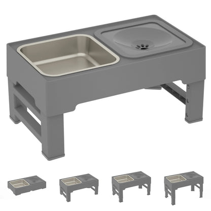 Elevated Dog Food Slow Feeder 4 Adjustable Heights