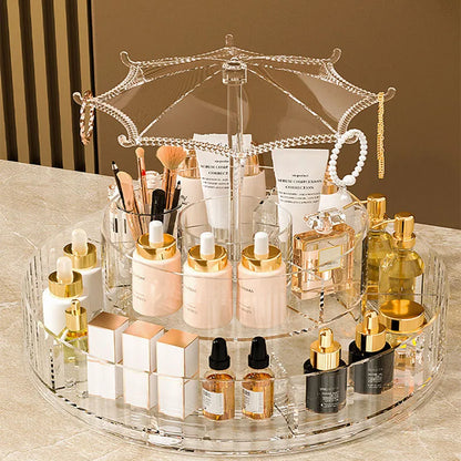 New Transparent Makeup Organizers with 360 Degree Rotation