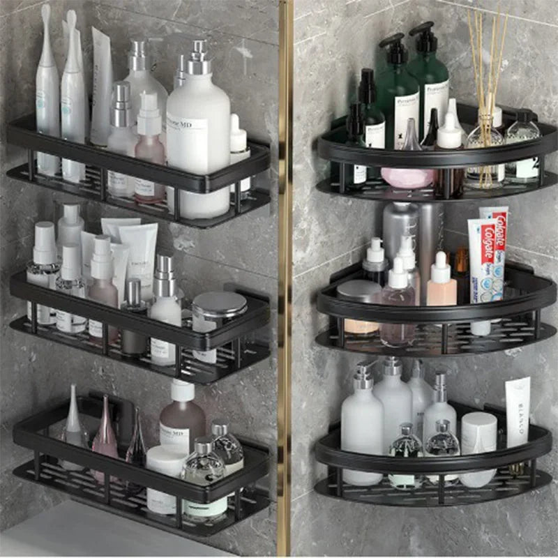 Aluminum Alloy Shower Shelf Bathroom Storage Organizer