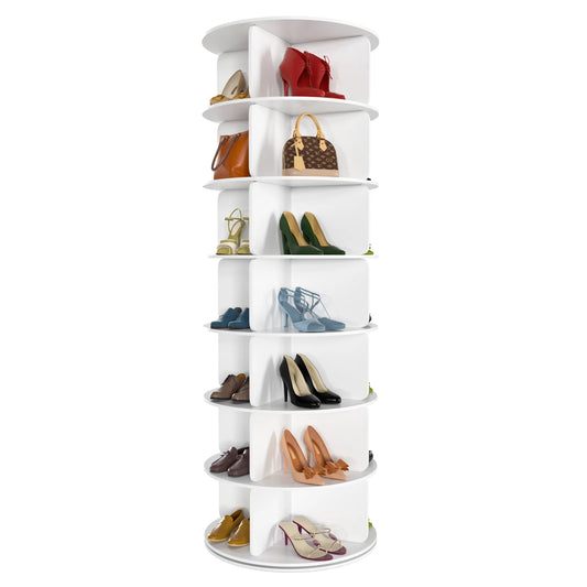 Revolving 360  Shoe Rack Tower 7 Tier