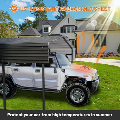 Metal Carport With Heavy Duty Galvanized Steel Roof