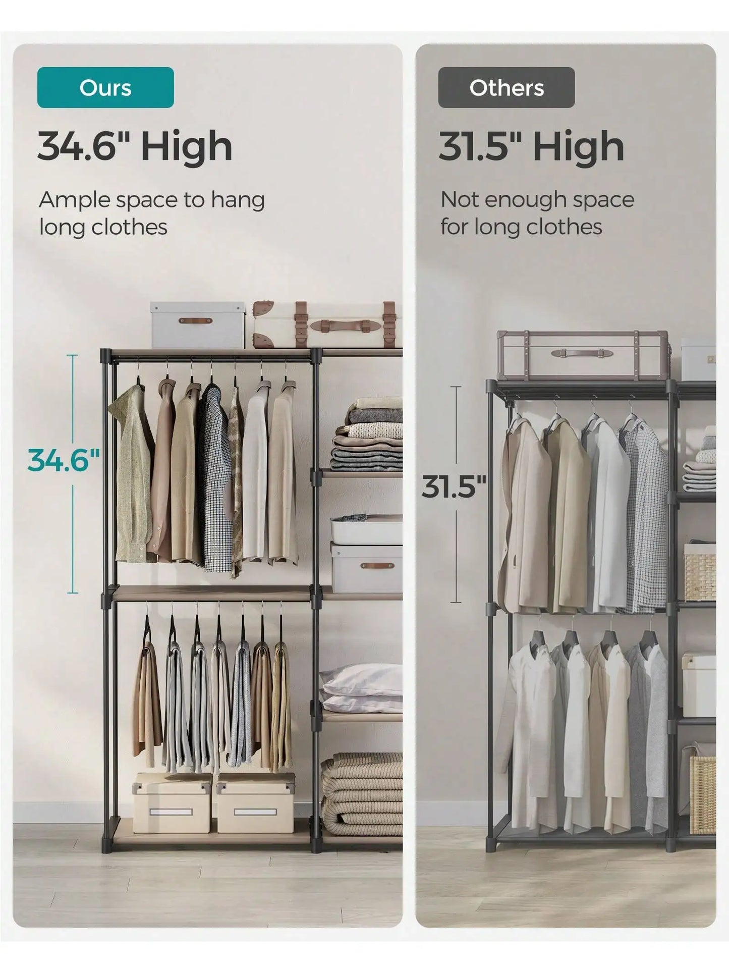 SONGMICS Portable Closet, Freestanding Closet Organizer