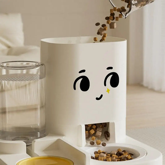 2-in-1 Pet Automatic Feeder Dog Cat Drinking Large Capacity