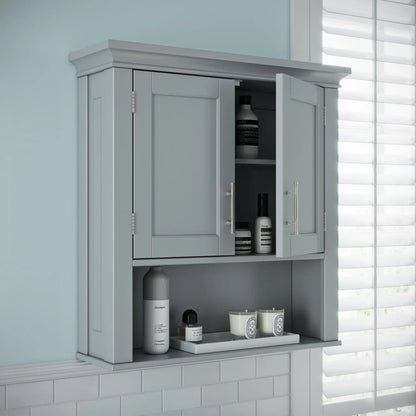 Two-Door Bathroom and Laundry Wall Mount Storage
