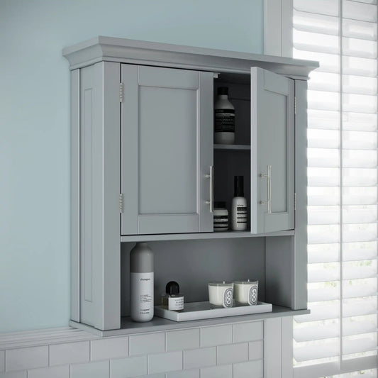 Two-Door Bathroom and Laundry Wall Mount Storage