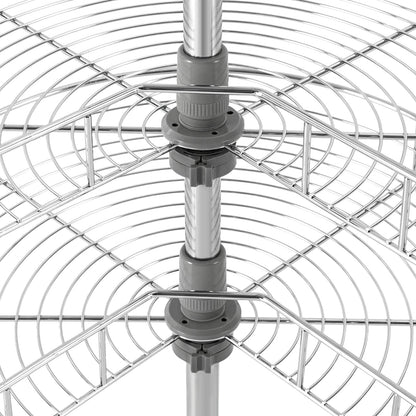 2-Tier Kidney Chrome Lazy Susan 24" Corner Rack