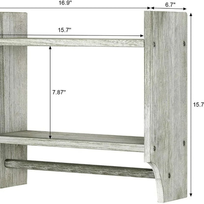 Wooden Towel Rack And Bathroom Storage Cabinet