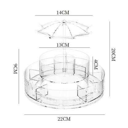 New Transparent Makeup Organizers with 360 Degree Rotation