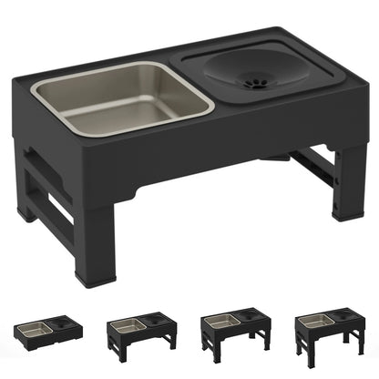 Elevated Dog Food Slow Feeder 4 Adjustable Heights