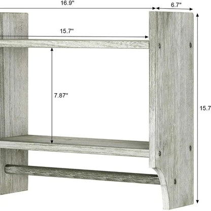 Wooden Towel Rack And Bathroom Storage Cabinet