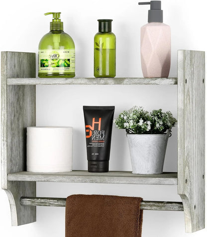Wooden Towel Rack And Bathroom Storage Cabinet